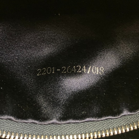 FENDI Zucchino Hobo Shoulder Bag 2201 26424 Black Silver Handbag - Picture 7 of 10